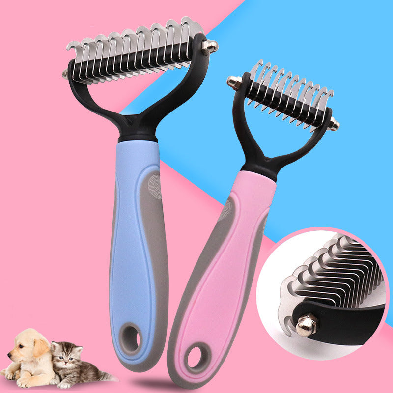 Double-Sided Pet Grooming & Hair Removal Brush