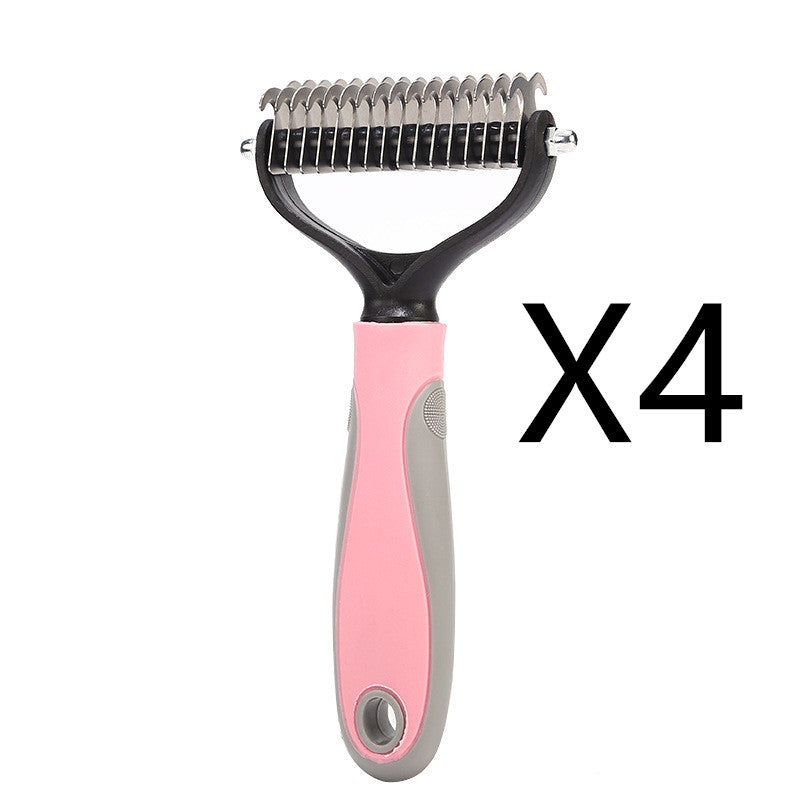 Double-Sided Pet Grooming & Hair Removal Brush