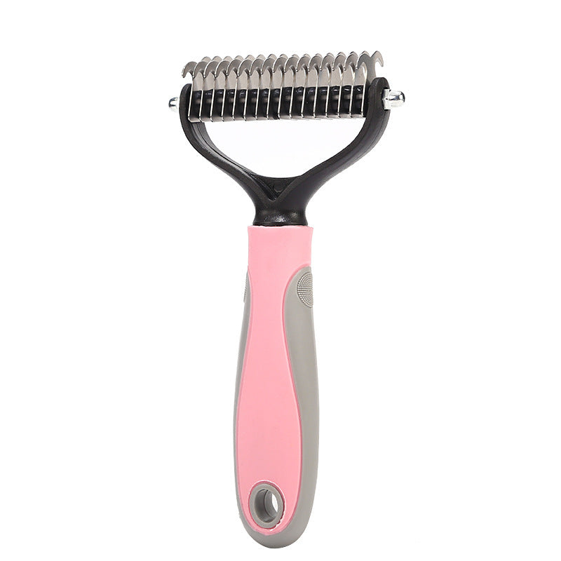 Double-Sided Pet Grooming & Hair Removal Brush
