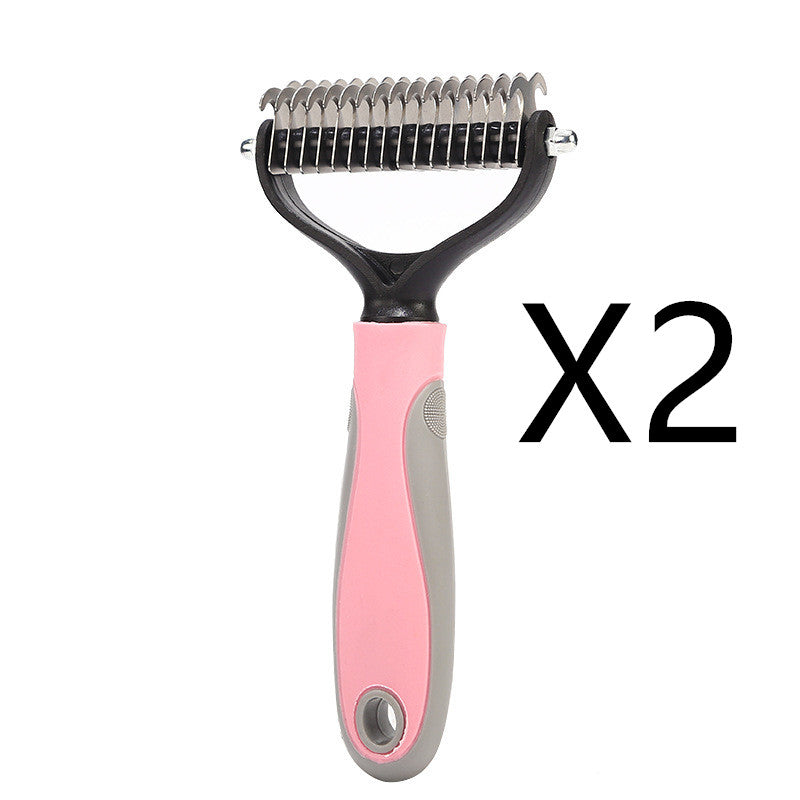 Double-Sided Pet Grooming & Hair Removal Brush