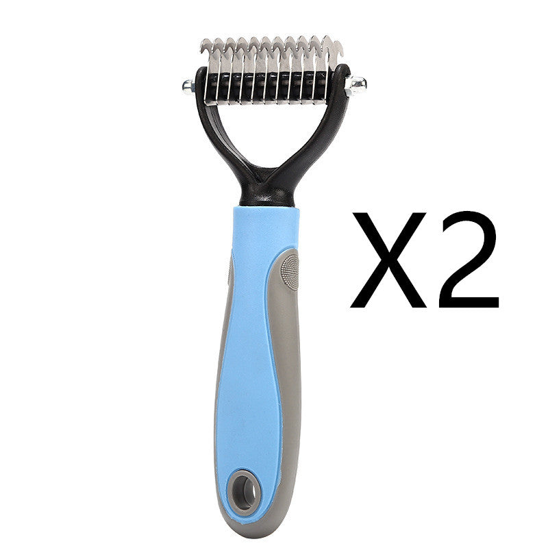 Double-Sided Pet Grooming & Hair Removal Brush